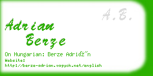 adrian berze business card